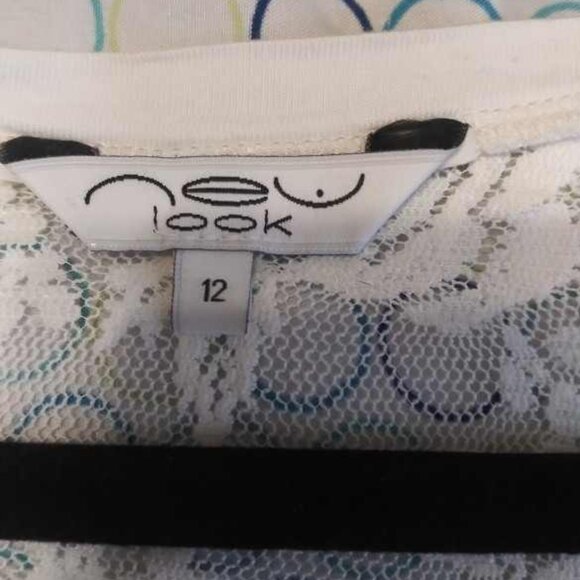 NEU LOOK White Lace Women's Top Sz- 12 (M) - Picture 2 of 8